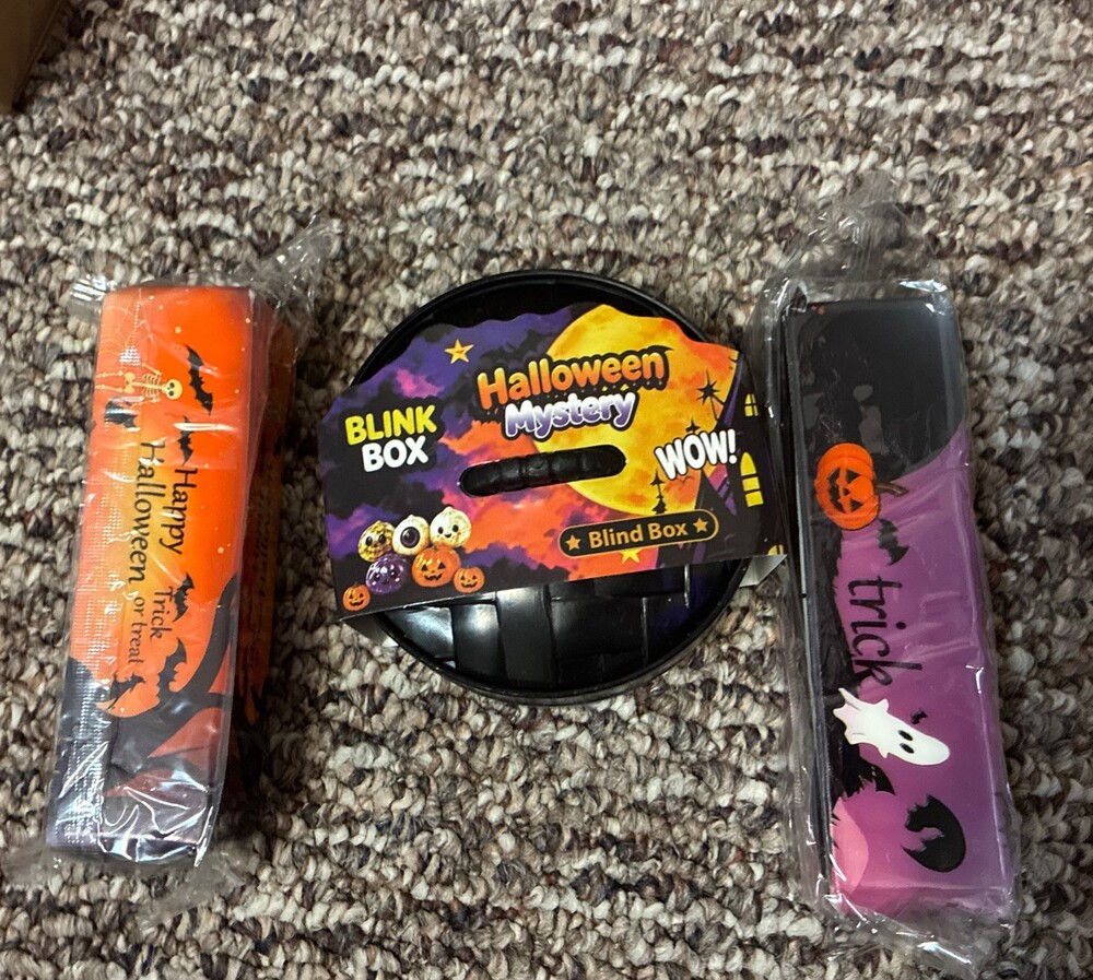 Lot of 3 halloween squishy toys two pumpkin butter and mystery dumpling blind